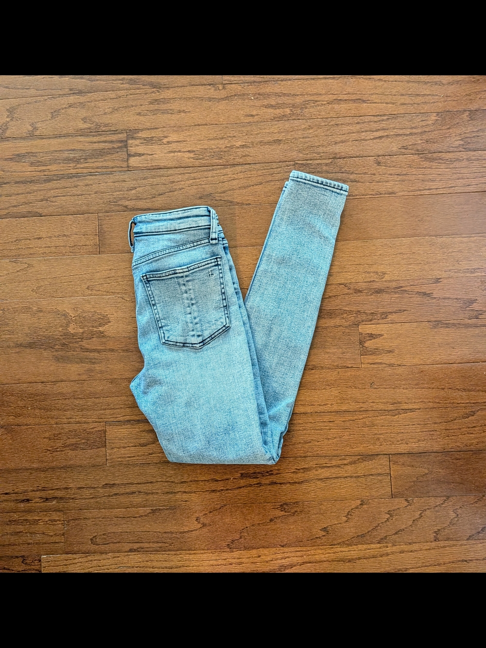 Size 25 rag & bone High-Rise Skinny Cropped Jeans in Light Wash Denim